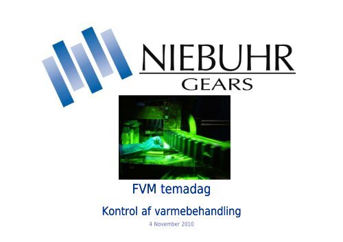 Niebuhr Gears kvalitetskontrol - FMV