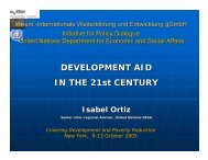 DEVELOPMENT AID IN THE 21st CENTURY - Initiative for Policy ...