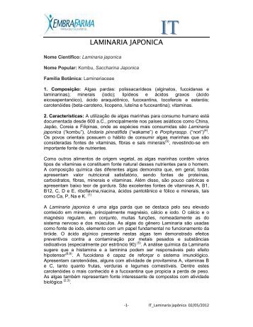 LAMINARIA JAPONICA - EMBRAFARMA