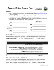 Custom GIS Data Request Form Mason County