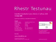 Rhestr Testunau Meirion 2009 - Eisteddfod Genedlaethol Cymru