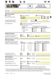 Energienachweis, Formular D - Energie Zentralschweiz