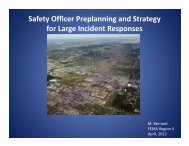 Safety Officer Preplanning and Strategy for Large Incident Responses