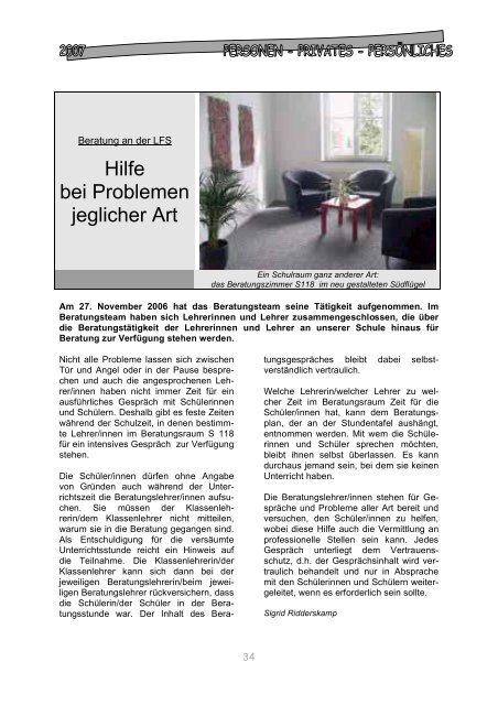 Kontakte 2007 (PDF) - LFS – Liebfrauenschule Geldern