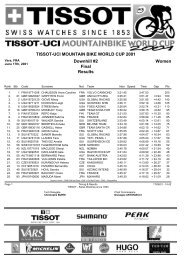 TISSOT-UCI MOUNTAIN BIKE WORLD CUP 2001 Downhill #2 ...