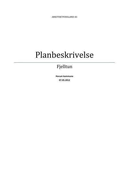 Planbeskrivelse