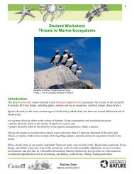 Student Worksheet: Threats to Marine Ecosystems