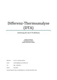 Differenz-Thermoanalyse (DTA) - Physikalisches Institut - Goethe ...