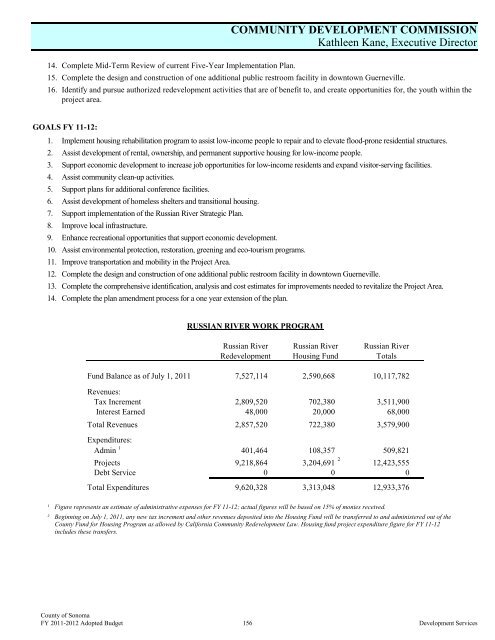 Fiscal Year 2011-2012 Adopted Budget - County of Sonoma