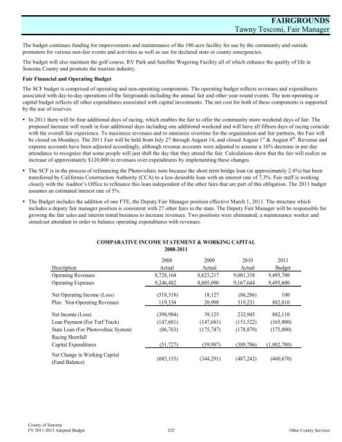 Fiscal Year 2011-2012 Adopted Budget - County of Sonoma