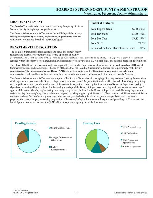 Fiscal Year 2011-2012 Adopted Budget - County of Sonoma