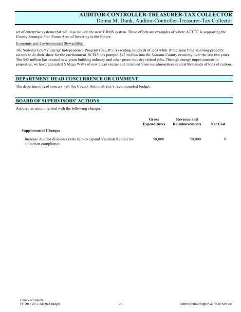 Fiscal Year 2011-2012 Adopted Budget - County of Sonoma