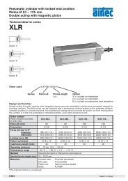 Pneumatic cylinder with locked end position Piston-Ã 63 â 125 mm ...