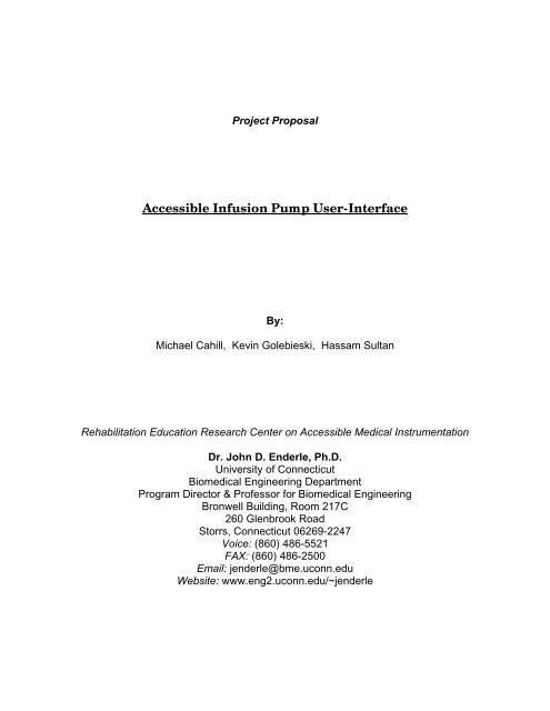 Accessible Infusion Pump User-Interface - Biomedical Engineering ...