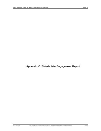 Appendix C: Stakeholder Engagement Report - SRK Consulting