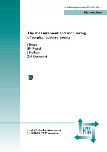 Measurement and Monitoring of Surgical Adverse Events