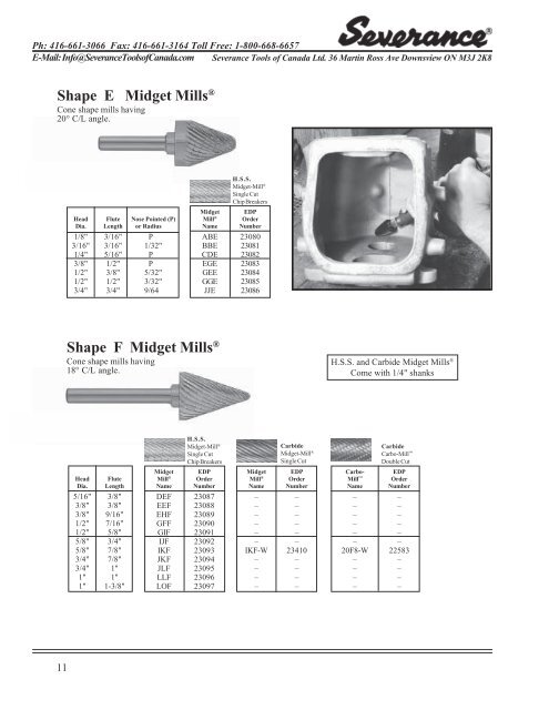 (U.S.) Catalogue - Severance Tools of Canada Ltd.