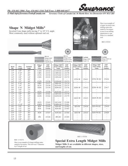 (U.S.) Catalogue - Severance Tools of Canada Ltd.