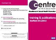 Training & Publications Sheffield Leaflet 2012.pub - Centre for HIV ...