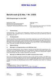 Bericht nach Â§ 52 Abs. 1 Nr. 2 EEG - WSW Netz-GmbH!