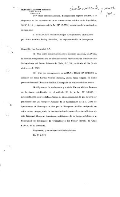 Rol 19-2012 - Tribunal Calificador de Elecciones