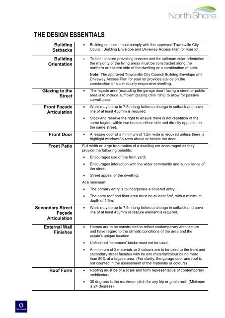 the design essentials - Stockland