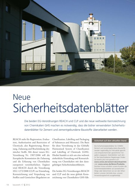 Nr. 17 / Oktober 2012 - Cemex Deutschland AG