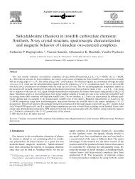 Salicylaldoxime (H2salox) in iron(III) carboxylate chemistry ...