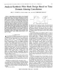 Analysis/Synthesis Filter Bank Design Based on Time ... - Sm.luth.se