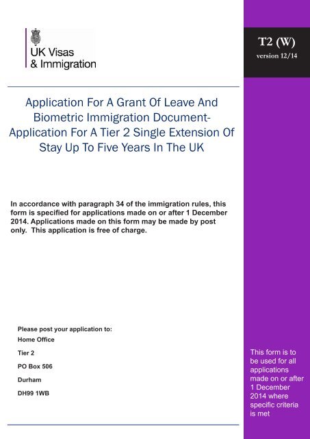 Tier 2 W Application Form Uk Border Agency The Home Office