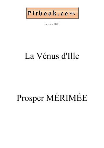 La VÃ©nus d'Ille Prosper MÃRIMÃE - Pitbook.com