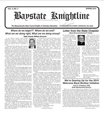Baystate Knightline - Massachusetts State Council Knights of ...
