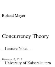 lecture notes - Concurrency Theory Group - University of ...