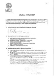 View an example of a Diploma Supplement and ... - Lund University