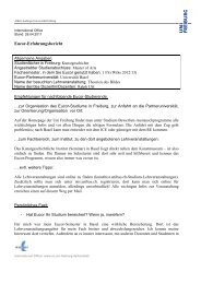Eucor-Erfahrungsbericht - Albert-Ludwigs-UniversitÃ¤t Freiburg