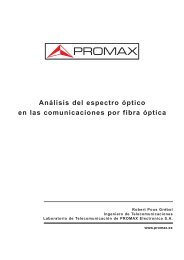 Analisis del espectro optico en las comunicaciones por ... - Promax