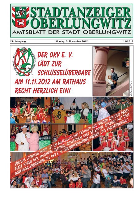 Der OKV e. V. lädt zur Schlüsselübergabe am 11.11.2012 am ...