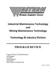 Industrial Maintenance/Mining Maintenance - Western Wyoming ...