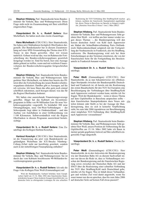 Stenographischer Bericht 223. Sitzung - Deutscher Bundestag