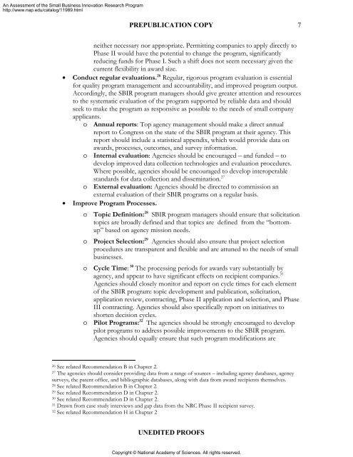 NRC An Assessment of SBIR Program - National Defense Industrial ...