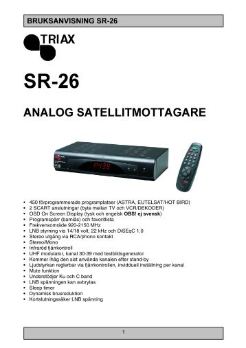 ANALOG SATELLITMOTTAGARE