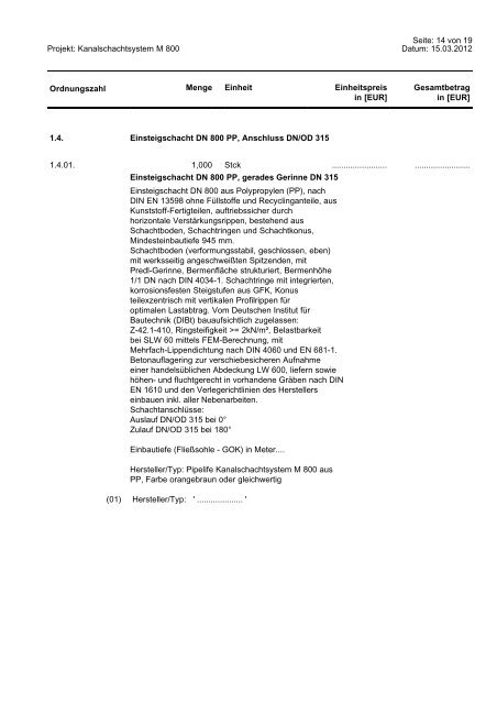 Kanalschachtsystem M800 (PDF)