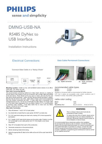 DMNG-USB-NA - Philips Lighting Controls
