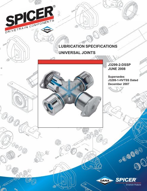 LUBRICATION SPECIFICATIONS UNIVERSAL JOINTS