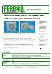 De-centralised Mechanical Extract Ventilation Fans (d-MEV ... - Ferrob