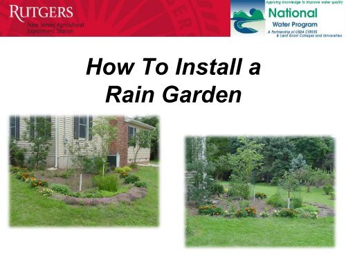 Rain Garden Site Selection and Installation - Rutgers Cooperative ...