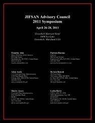 JIFSAN Advisory Council 2011 Symposium - University of Maryland