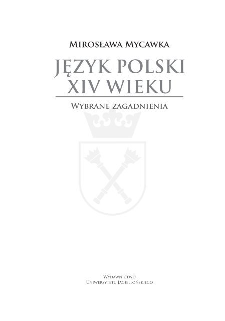 str 1 - Wydawnictwo Uniwersytetu JagielloÅskiego