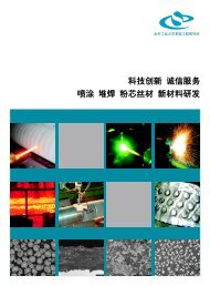 喷涂、堆焊、粉芯丝材、新材料研究--2008年最新产品 ... - 北京工业大学
