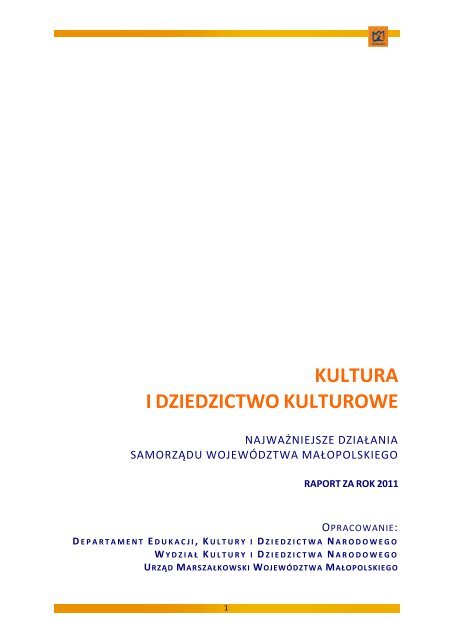 Kultura i Dziedzictwo Kulturowe najważniejsze działania ...